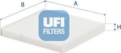 UFI 53.522.00 - Фільтр, повітря у внутрішній простір autocars.com.ua
