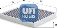 UFI 54.440.00 - Фільтр, повітря у внутрішній простір autocars.com.ua
