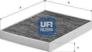 UFI 54.530.00 - Фільтр, повітря у внутрішній простір autocars.com.ua