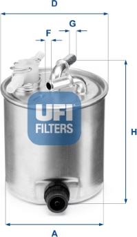 UFI 55.392.00 - Топливный фильтр avtokuzovplus.com.ua