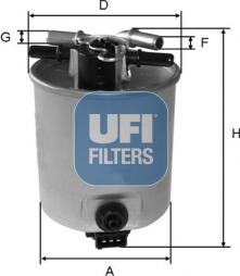 UFI 55.393.00 - Топливный фильтр avtokuzovplus.com.ua