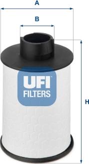UFI 60.H2O.00 - Топливный фильтр avtokuzovplus.com.ua