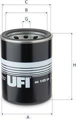 UFI 80.145.00 - Фільтр, Гідравлічна система приводу робочого устаткування autocars.com.ua