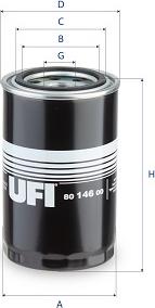 UFI 80.146.00 - Масляный фильтр avtokuzovplus.com.ua