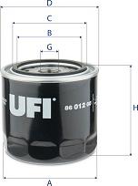 UFI 86.012.00 - Фільтр, Гідравлічна система приводу робочого устаткування autocars.com.ua