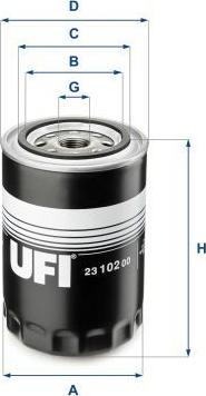 UFI 23.102.00 - Масляний фільтр autocars.com.ua