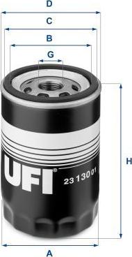 UFI 23.130.01 - Масляний фільтр autocars.com.ua