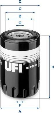 UFI 23.164.03 - Масляний фільтр autocars.com.ua