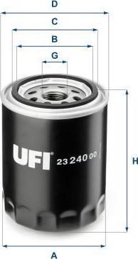 UFI 23.240.00 - Масляний фільтр autocars.com.ua