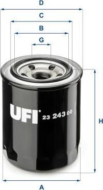 UFI 23.243.00 - Масляний фільтр autocars.com.ua