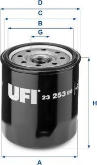UFI 23.253.00 - Масляний фільтр autocars.com.ua
