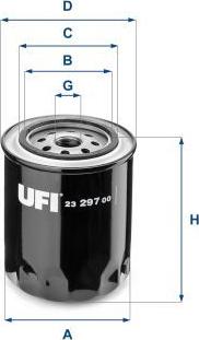 UFI 23.297.00 - Масляний фільтр autocars.com.ua