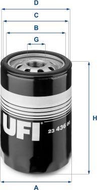 UFI 23.436.00 - Масляний фільтр autocars.com.ua