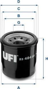 UFI 23.484.00 - Масляний фільтр autocars.com.ua