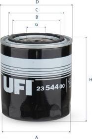 UFI 23.544.00 - Масляний фільтр autocars.com.ua