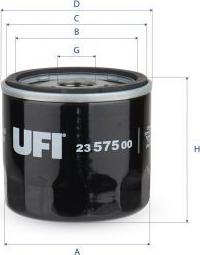 UFI 23.575.00 - Масляний фільтр autocars.com.ua