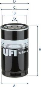 UFI 23.651.00 - Масляний фільтр autocars.com.ua