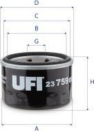 UFI 23.759.00 - Масляний фільтр autocars.com.ua