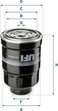 UFI 24.375.00 - Паливний фільтр autocars.com.ua