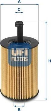UFI 25.023.00 - Масляний фільтр autocars.com.ua