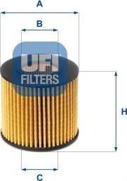 UFI 25.086.00 - Масляний фільтр autocars.com.ua