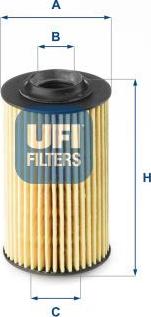 UFI 25.163.00 - Масляний фільтр autocars.com.ua