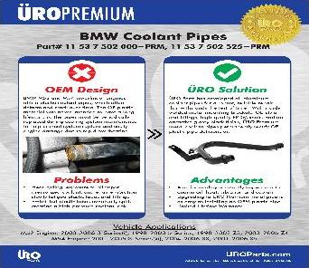 ÜRO Parts 11537502525PRM - Трубка охолоджуючої рідини autocars.com.ua