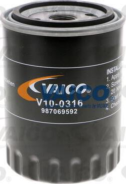 VAICO V10-0316 - Масляный фильтр avtokuzovplus.com.ua