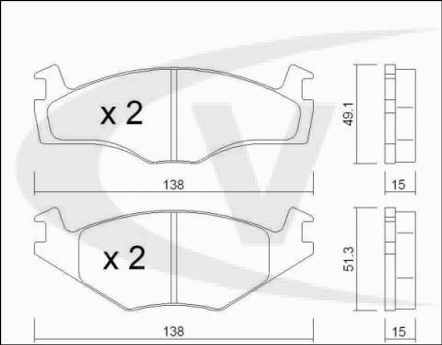 VAICO V1081001 - Тормозные колодки, дисковые, комплект autodnr.net