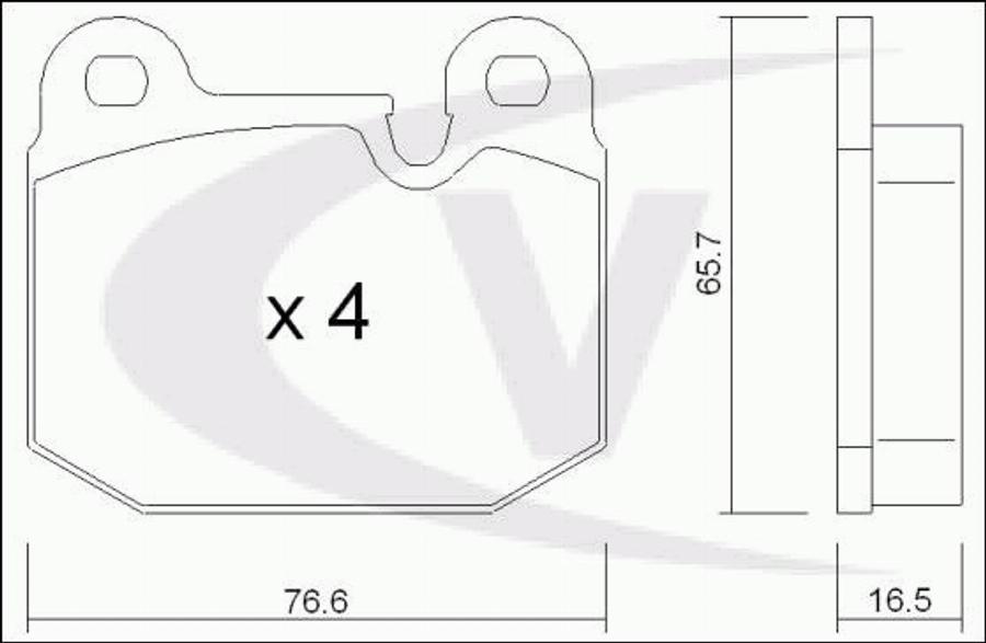 VAICO V208120 - Тормозные колодки, дисковые, комплект autodnr.net