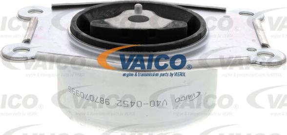 VAICO V40-0452 - Подушка, підвіска двигуна autocars.com.ua
