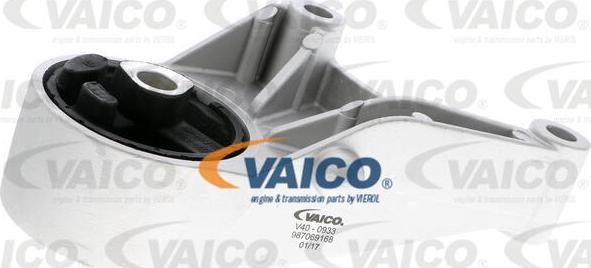 VAICO V40-0933 - Подушка, підвіска двигуна autocars.com.ua
