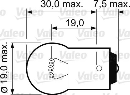 Valeo 032221 - Лампа накаливания, фонарь указателя поворота avtokuzovplus.com.ua