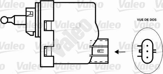 Valeo 085121 - Регулювальний елемент, регулювання кута нахилу фар autocars.com.ua