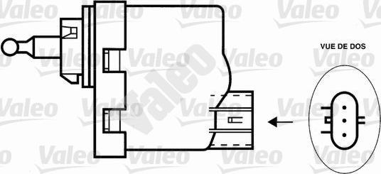 VALEO 085121 - Регулювальний елемент, регулювання кута нахилу фар autocars.com.ua