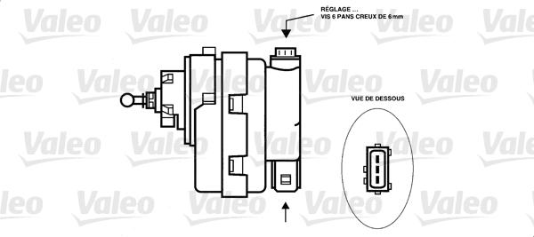 Valeo 085169 - Регулировочный элемент, актуатор, угол наклона фар avtokuzovplus.com.ua