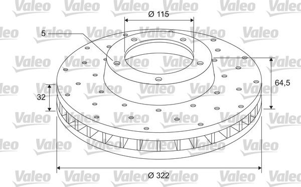 Valeo 185812 - Гальмівний диск autocars.com.ua