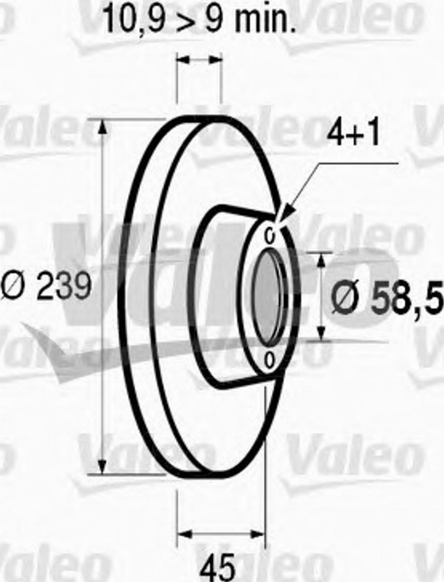 Valeo 186100 - Тормозной диск autodnr.net