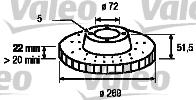 Valeo 186103 - Гальмівний диск autocars.com.ua