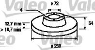 Valeo 186110 - Гальмівний диск autocars.com.ua