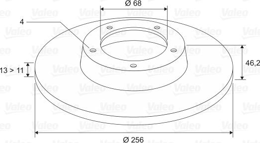 Valeo 186113 - Гальмівний диск autocars.com.ua