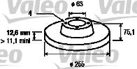 Valeo 186115 - Тормозной диск avtokuzovplus.com.ua