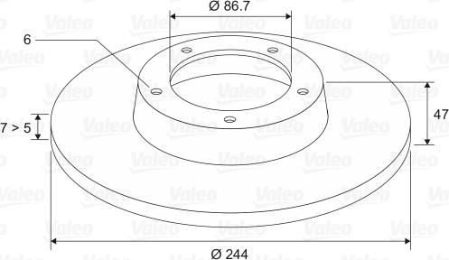 Valeo 186128 - Тормозной диск avtokuzovplus.com.ua