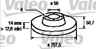 Valeo 186147 - Тормозной диск avtokuzovplus.com.ua