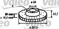 Valeo 186149 - Гальмівний диск autocars.com.ua