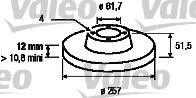 Valeo 186152 - Гальмівний диск autocars.com.ua