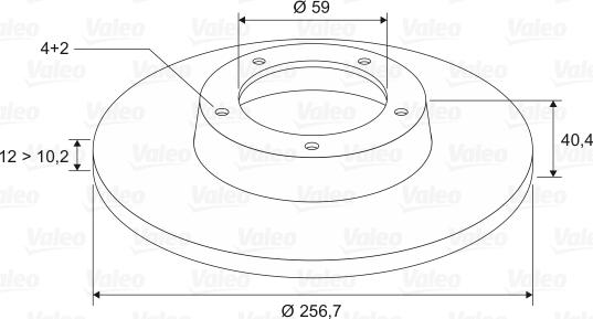 Valeo 186154 - Тормозной диск avtokuzovplus.com.ua