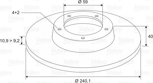 Valeo 186155 - Гальмівний диск autocars.com.ua