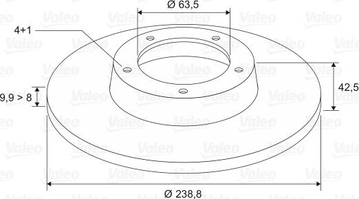 Valeo 186162 - Гальмівний диск autocars.com.ua