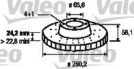 Valeo 186166 - Тормозной диск avtokuzovplus.com.ua